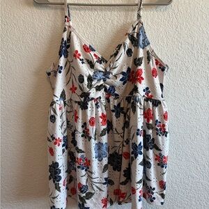 Torrid Floral Camisole in Red, Blue, and White